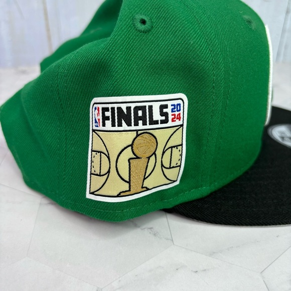 New Era 9Fifty Boston Celtics 2024 NBA Finals Side Patch Green Snapback Hat OSFM - Picture 5 of 8